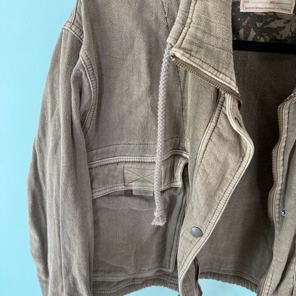 FREE PEOPLE EYES ON YOU SURPLUS OVERSIZED BAGGY JACKET WOMENS XS NWT UTILITY - Picture 7 of 11